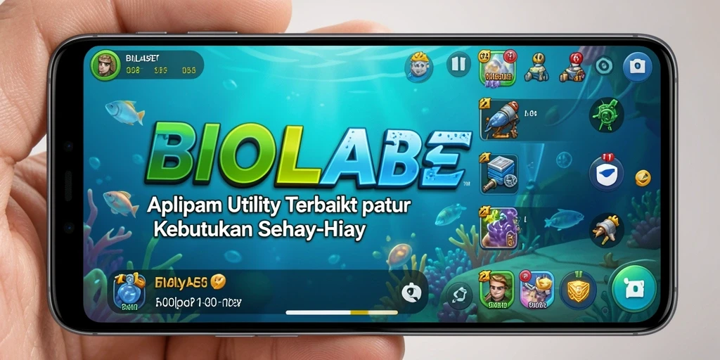Screenshot utama BIOLABET menampilkan antarmuka pengguna yang intuitif dan menarik.