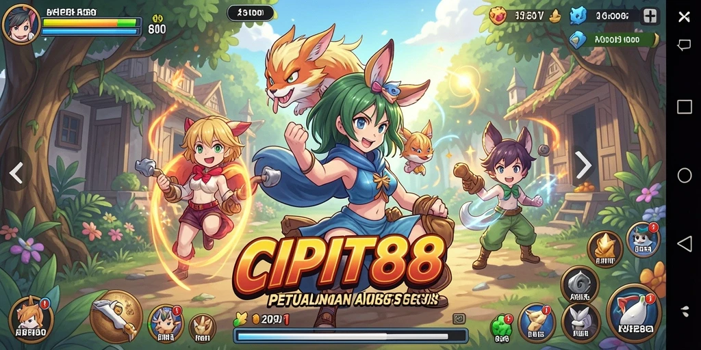 Screenshot menunjukkan aksi seru dari karakter anime.