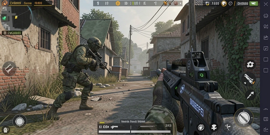 Screenshot gameplay CVG8888 menampilkan aksi seru di dunia FPS.