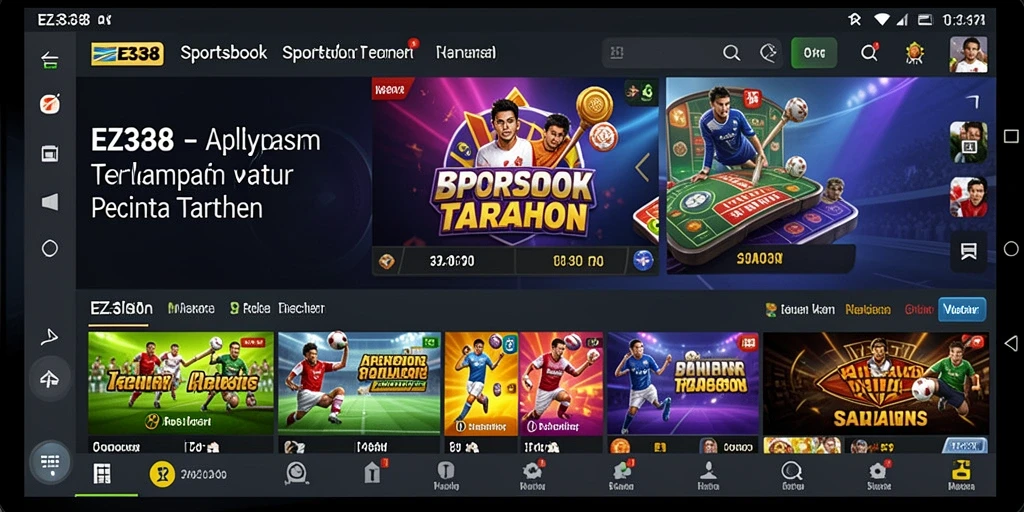 Tampilan menarik dari layar taruhan live di EZ338.