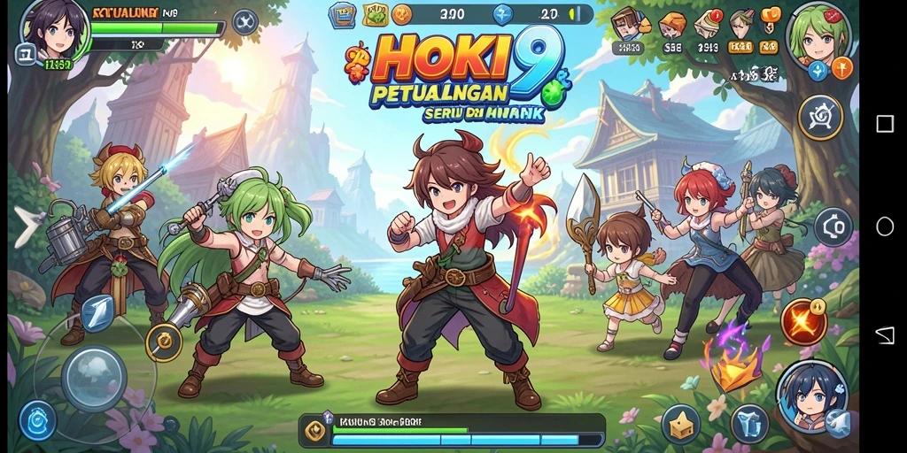 Screenshot HOKI9 menunjukkan karakter Anime dalam aksi penuh warna.