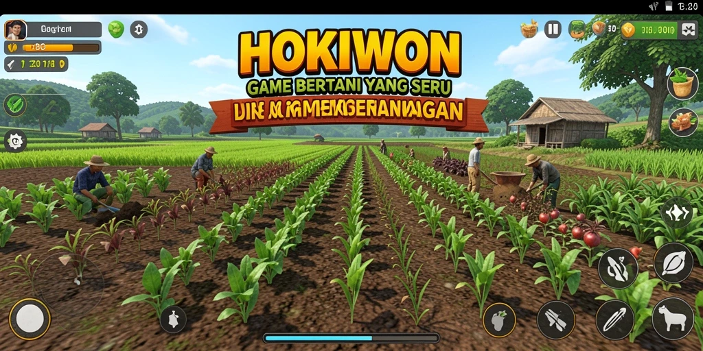 Tampilan gameplay HOKIWON yang penuh warna dan menyenangkan.