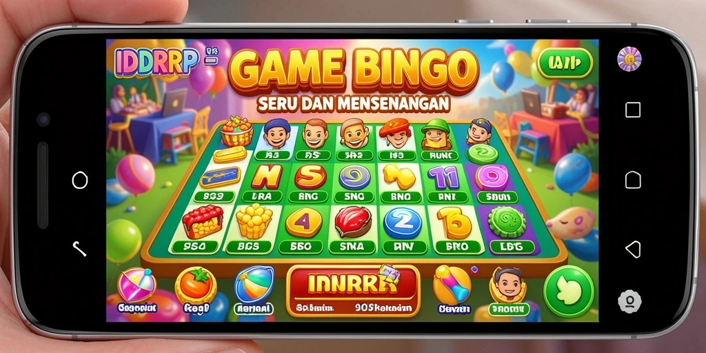Tampilan gameplay seru di IDRRP dengan suasana Bingo.