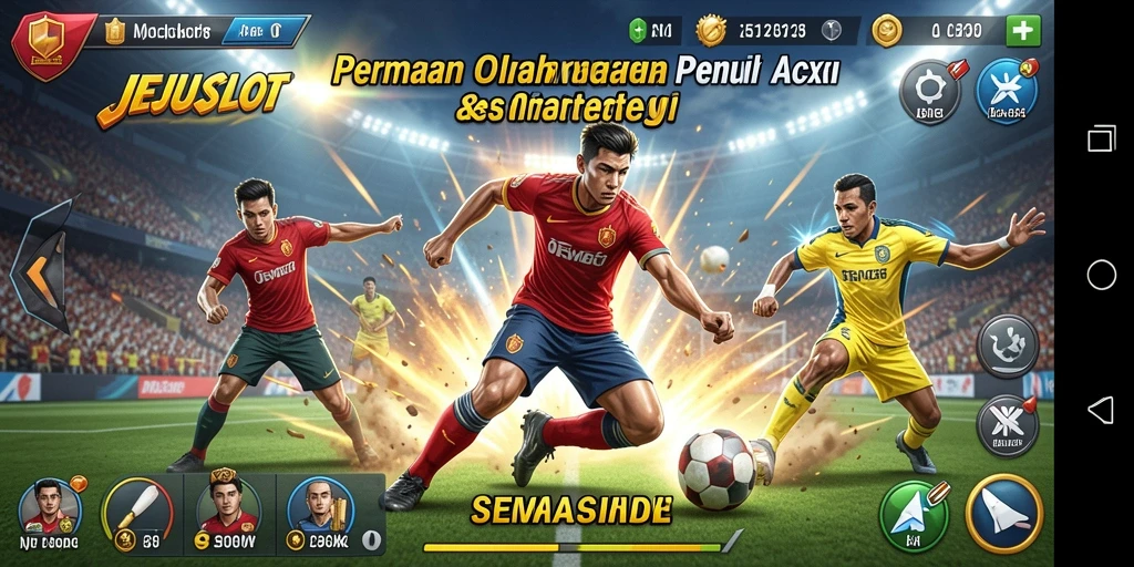 Gameplay seru JEJUSLOT dengan aksi olahraga yang menegangkan.