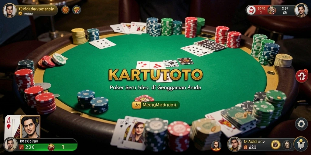 Tampilan gameplay poker yang seru dan interaktif di KARTUTOTO.