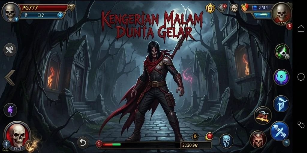 Tampilan gameplay mencekam di dunia horor PG777.