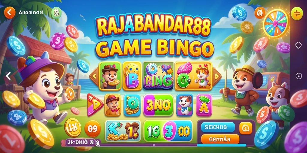 Screenshot menunjukkan gameplay seru RAJABANDAR88 saat bermain Bingo.