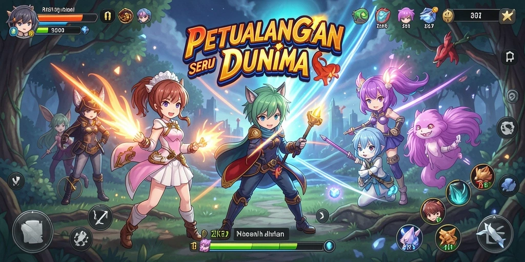 Gameplay ZK7 yang menampilkan aksi karakter anime yang menakjubkan.